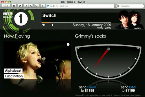 Visual radio screengrab