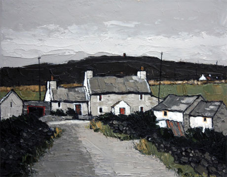 Landscape painting Old School House by Wilf Roberts