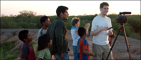 Toby Marsden filming in Paraguay