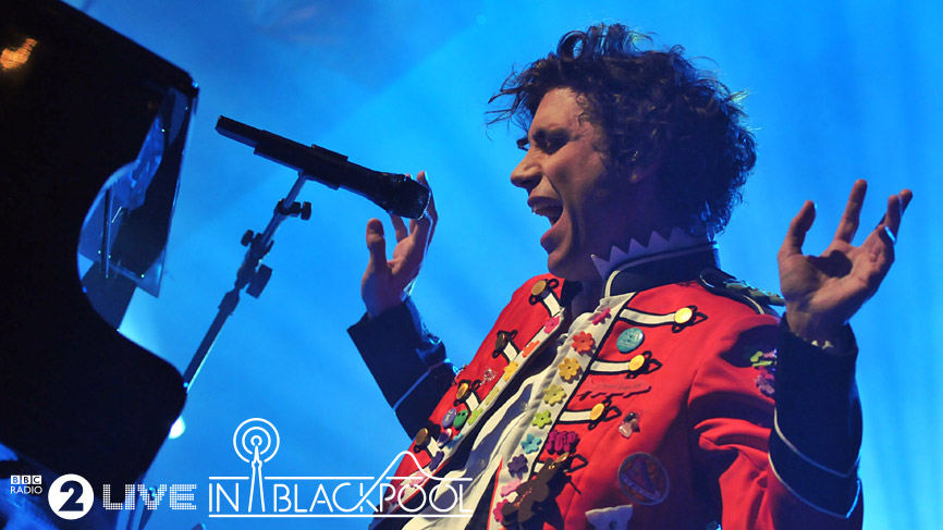 Mika performing at Radio 2 Live In Blackpool
