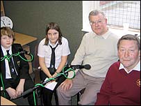 Rex and Bert being interviewed