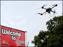 Police drone over Weston Park