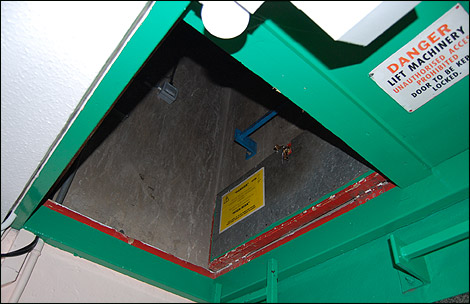 Entrance to the roof of Victoria flats