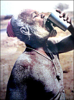 Guru drinking in Northern India