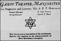 Gaiety programme showing hexagram