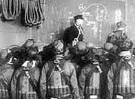 Photograph of a briefing of Japanese pilots before the attack