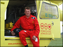 Yorkshire air ambulance paramedic, Lee Davison