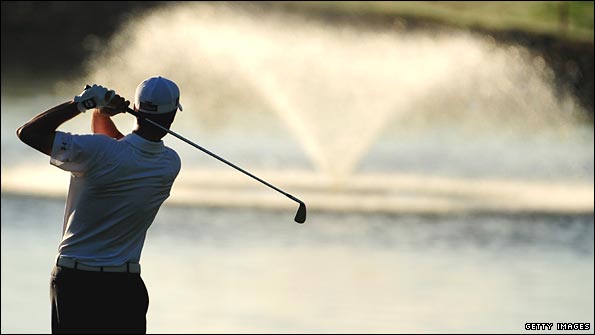 Ross Fisher in action at the Volvo World Match Play in Spain