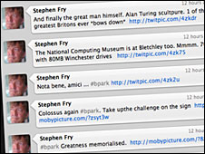 Screen grab of Stephen Fry's Twitter page
