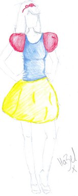 Snow white fancy dress design