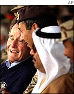 George Bush starší na oslavách osvobození Kuvajtu