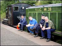 Volunteers at Tanfield Railway