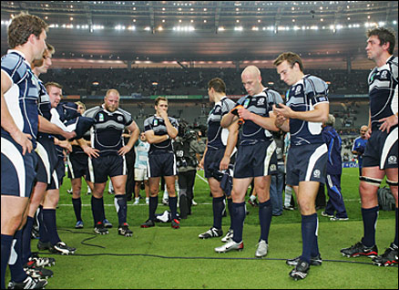 Scotland were dejected after their loss to Argentina