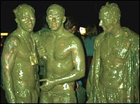 Glastonbury festival-goers