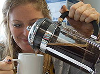 One Show team member Vicki likes coffee!