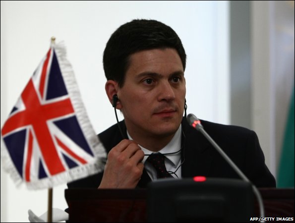 David Miliband in his role as Foreign Secretary