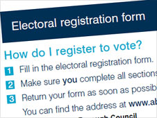 Voting registration form