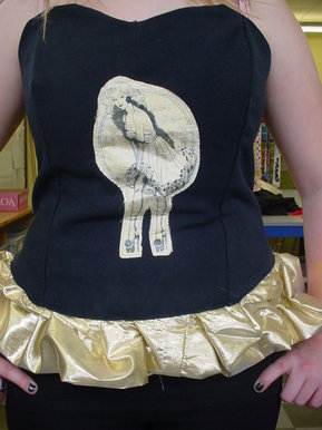 Black and gold eco corset