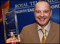 Chris Jackson with his RTS award