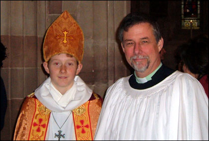 John Sansome, the new Boy Bishop of Claines