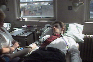 Stephen recycles his