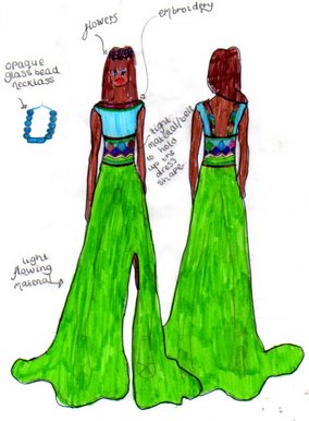 Full length evening dress