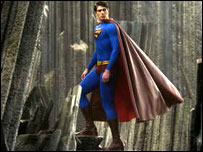 Brandon Routh dons the cape in Superman Returns