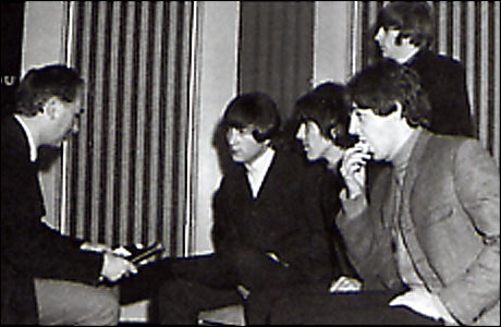 The Beatles being interviewed by Anglia Television at the Gaumont in Ipswich (Copyright Archant)