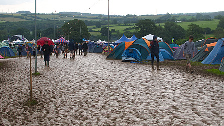 Muddy site at 2000 Trees