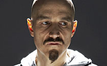 Tim Booth (former lead singer of James) as Judas in 'Manchester Passion".