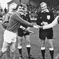 Angie Best, Alan Fraser, Trevor Harvey, Malcolm Moffatt, George Best & Ronnie Thompson - Taken at Shamrock Pk on occasion of charity match.