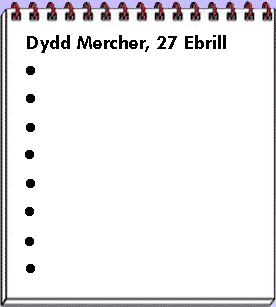 Beth yw dyddiadur