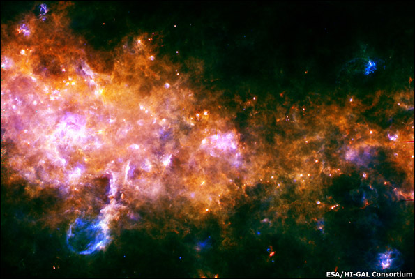 Herschel looks to the Eagle constellation