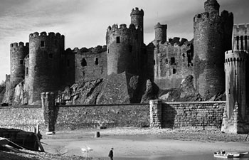 Conwy Castle in Carnarvonshire, north west Wales