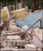 Flattened building