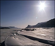 The North Pole ice cap