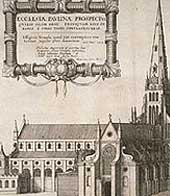 Engraving of St Paul's before the fire