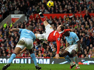 Gôl Wayne Rooney yn erbyn Manchester City