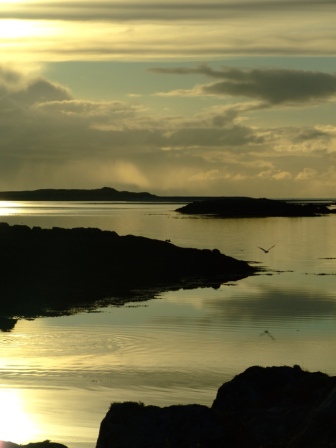 Sunset calm near creagorry and the south causeway