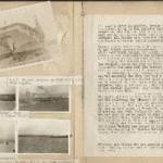 A Page from Eric's Dairy with his Ship 'The Mull of Kintyre' top left.