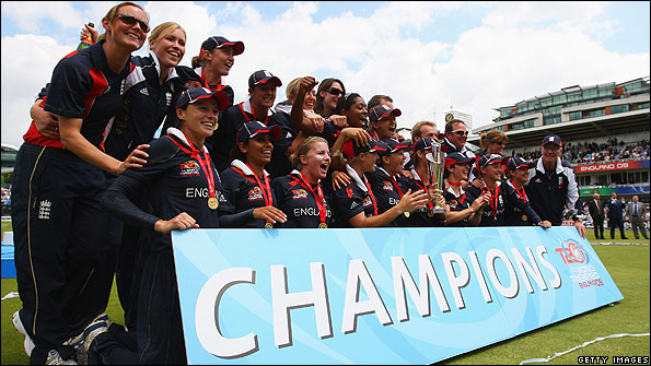 England's women cricketers win the Twenty20 World Cup