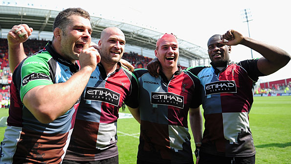 From left to right: Nick Easter George Robson, Joe Gray, Ugo Monye
