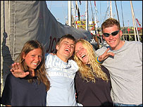 James Cook crew laughing