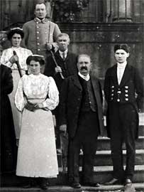 Detail: Servants to the Yorke family, 1912