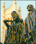 Drawing on Sculpture: detail - Burghers of Calais