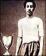Arthur Wharton with cup
