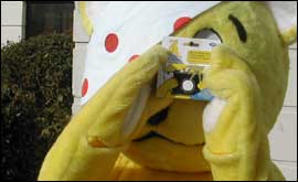 Pudsey with a camera