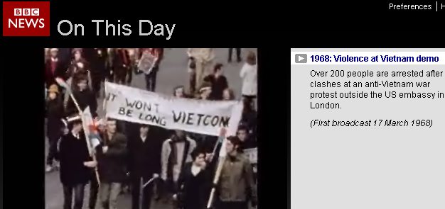 Biểu tình phản đối Cuộc chiến Việt Nam ở London hồi năm 1968