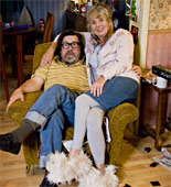 Couch potatoes Jim (Ricky Tomlinson) and Barbara (Sue Johnston) contemplate a right Royle Christmas