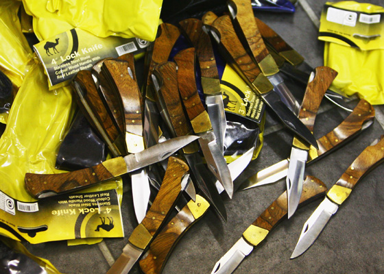 A collection of lock knives. Getty Images